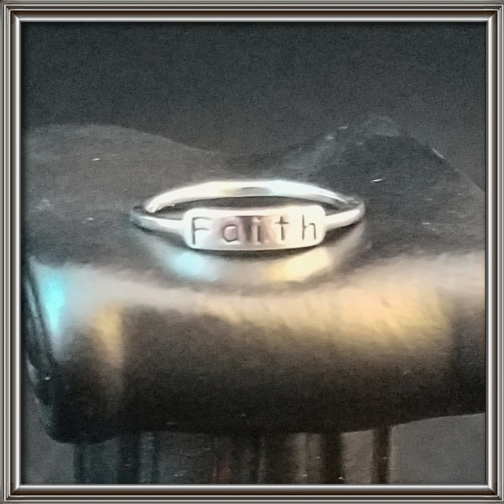 Faith .925 genuine sterling silver ring